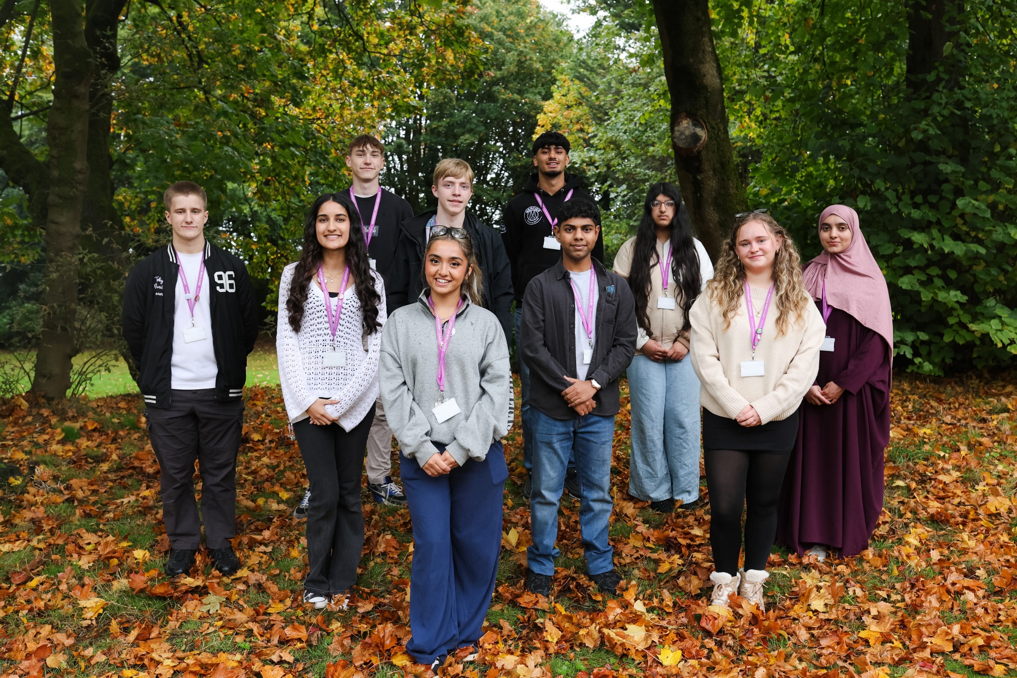 Pupils walking outside